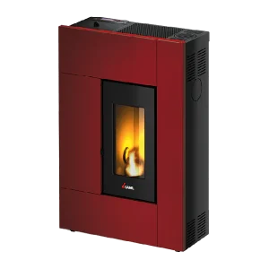Spirit 5 Metallo Rosso Stufa a Pellet 5,2 Kw Ad Aria CADEL