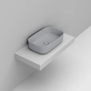 Noemi Lavabo da appoggio ovale 62x38 cm grigio cemento Dolomite