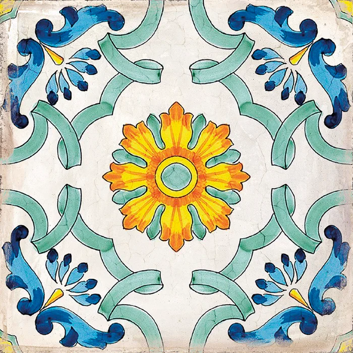 Vietri Decoro Praiano 34x34 Savoia Italia